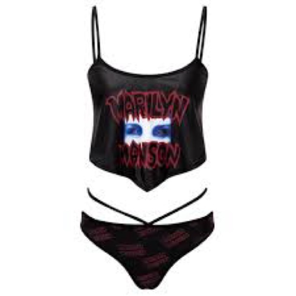 Killstar Black and Red Bikini Set